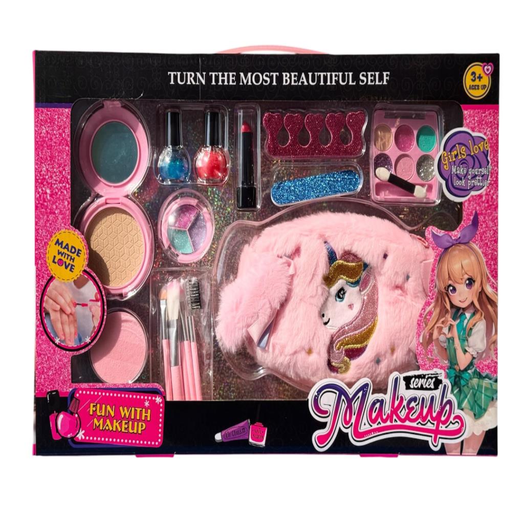 Kids Makeup Beauty Set with Unicorn Cosmetic Bag 