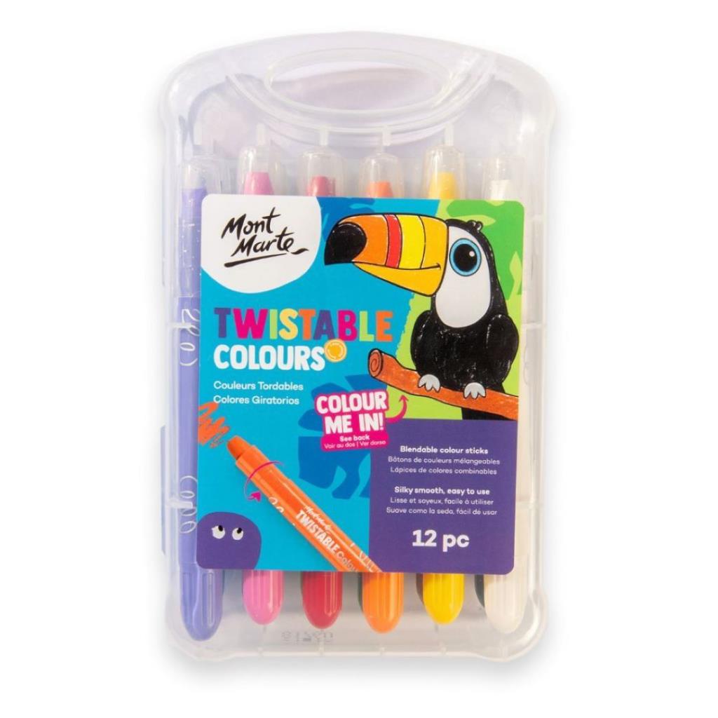 Mont Marte Twistable Colour Sticks - 12pc