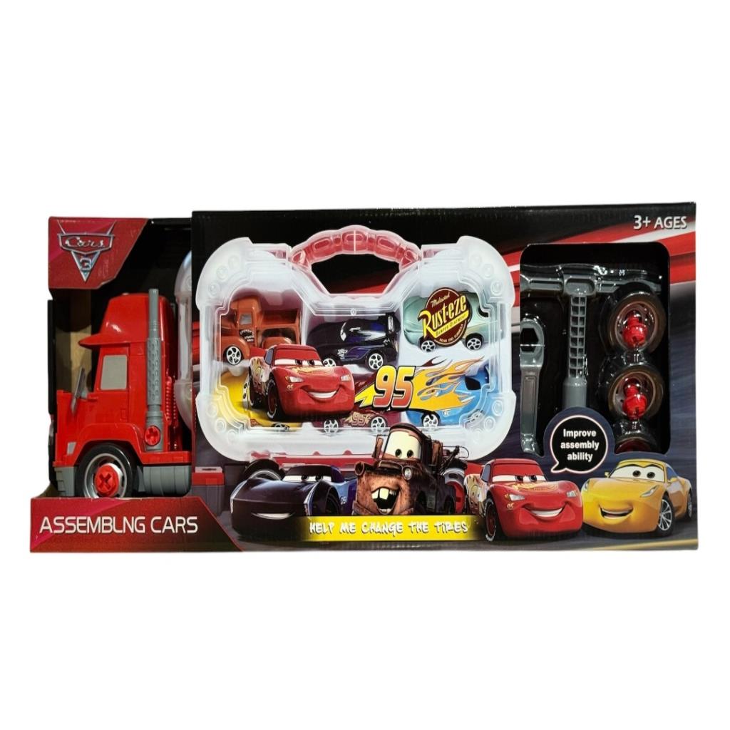 Cars Assembly Truck Set – DIY Tire Changing Tool Kit with Toy Vehicles