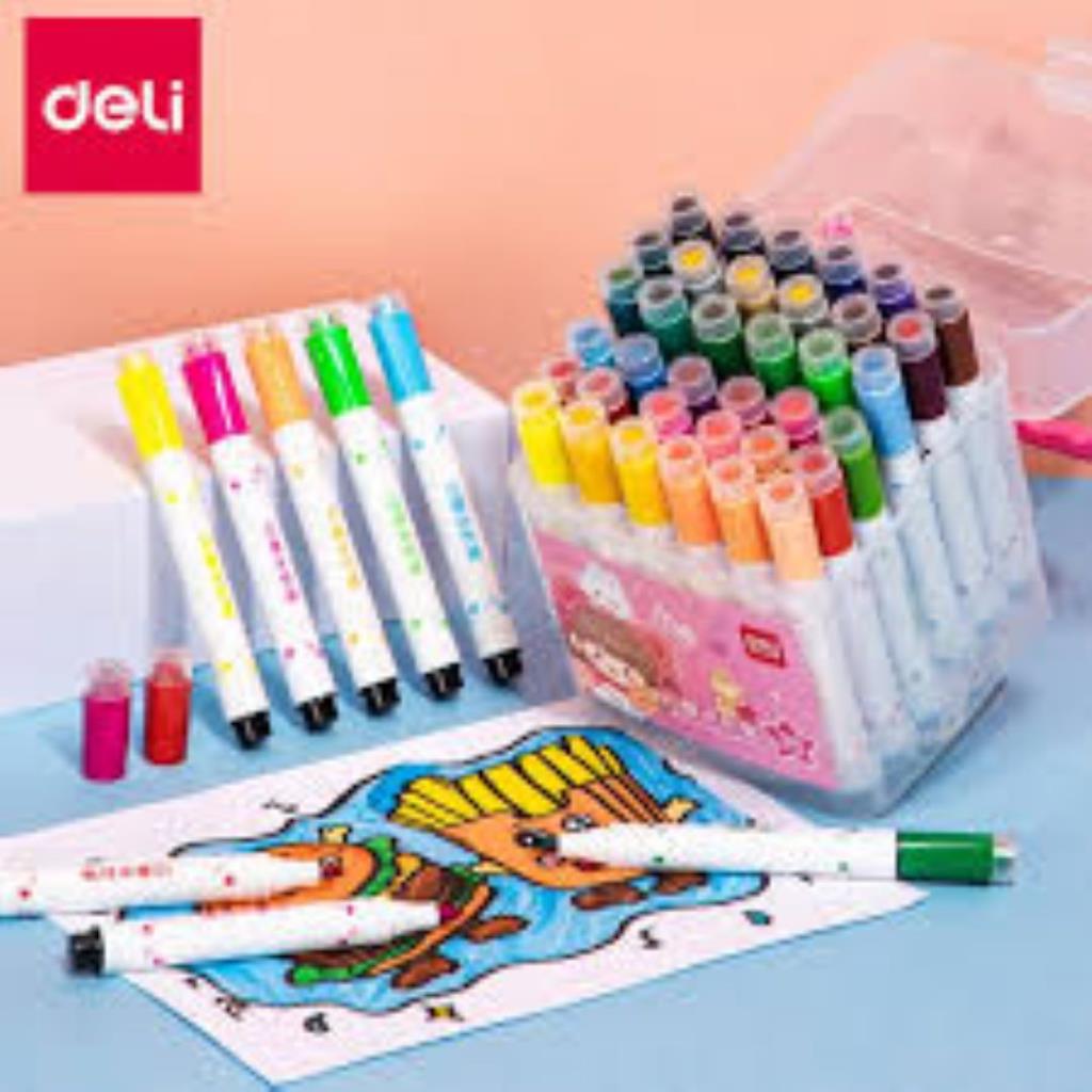 Deli Dual-Tip Color Markers Set – Large Pack