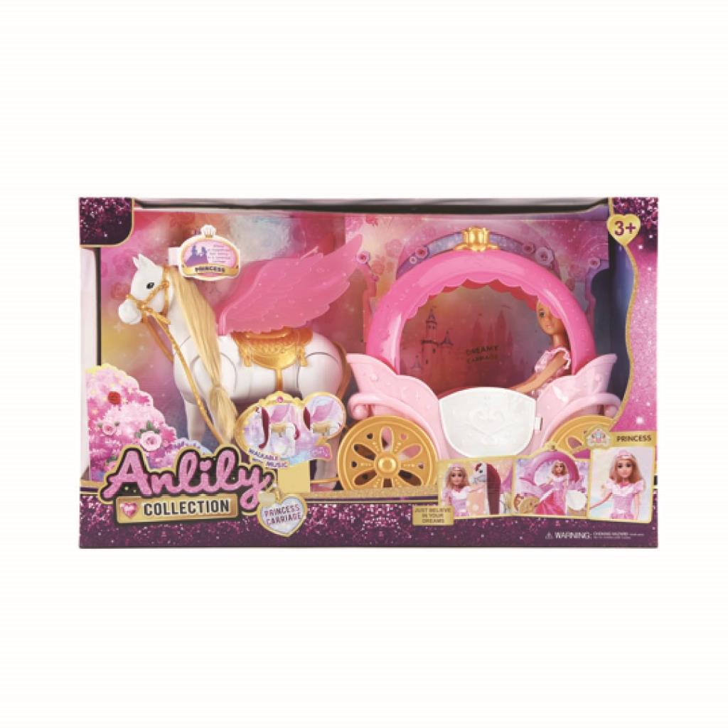 Anlily Princess Carriage with Winged Horse Doll Set