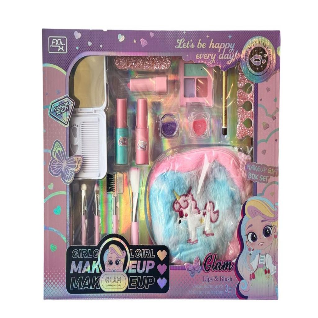 Girls Glam Makeup Beauty Set with Unicorn Cosmetic Bag