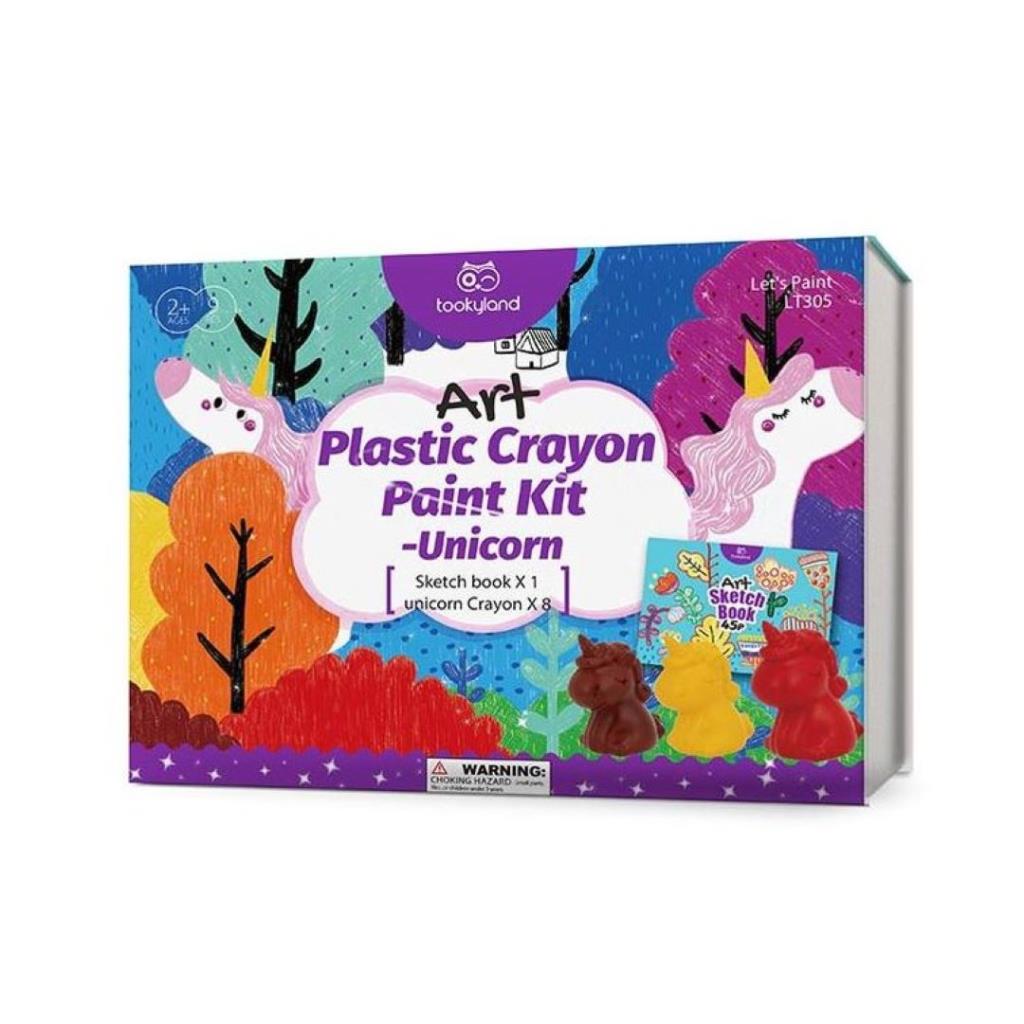  Plastic Crayon Paint Kit – Unicorn