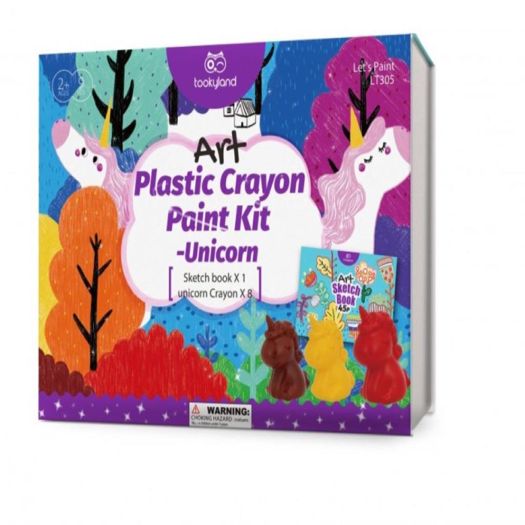  Plastic Crayon Paint Kit – Unicorn
