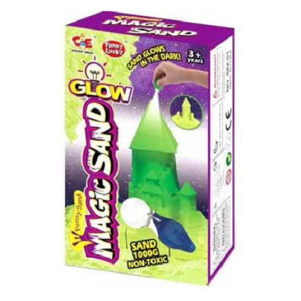 Glow Magic Sand – 1000g Light-Up Kinetic Sand Set