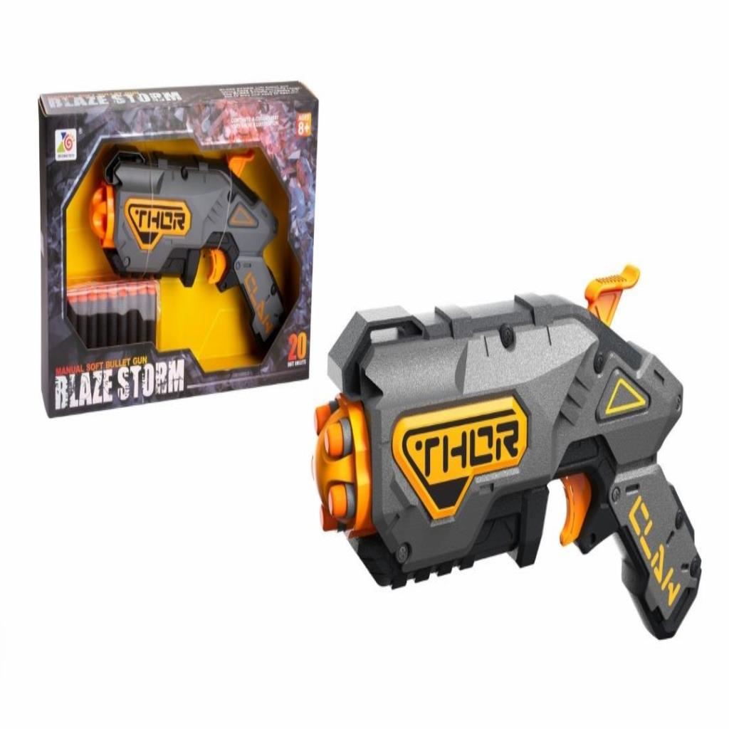 Manual Soft Bullet Gun 20 - Blaze Storm – Thor Claw Dart Blaster