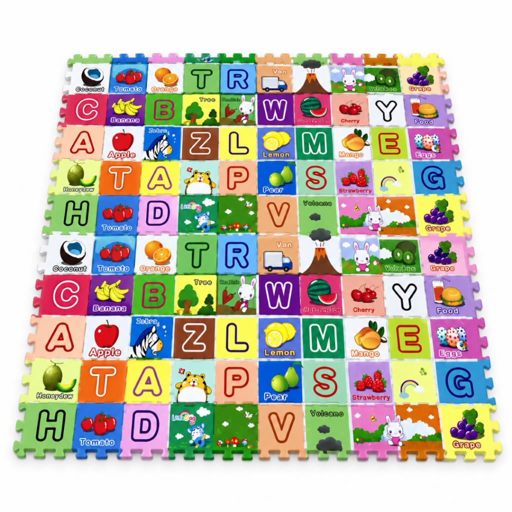 Educational Alphabet & Fruit Interlocking Foam Play Mat
