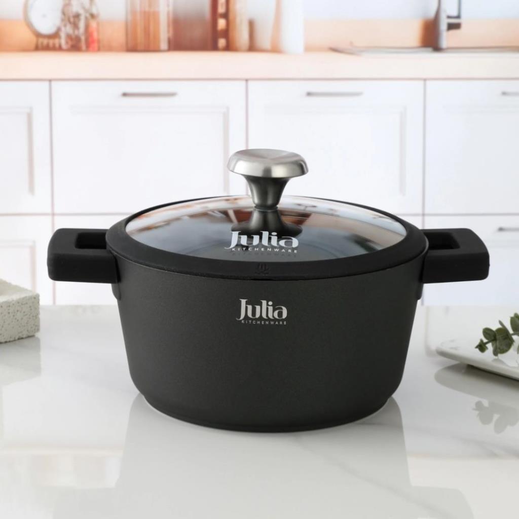 ELITE-ELE CASSEROLE WITH LID 28CM-BLACK