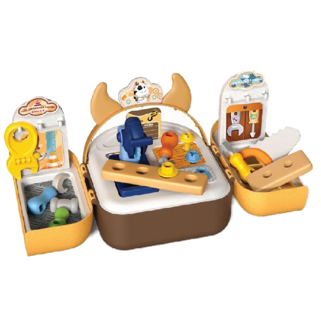 حقيبة أدوات الأطفال 2×1 – تصميم البقرة اللطيفة