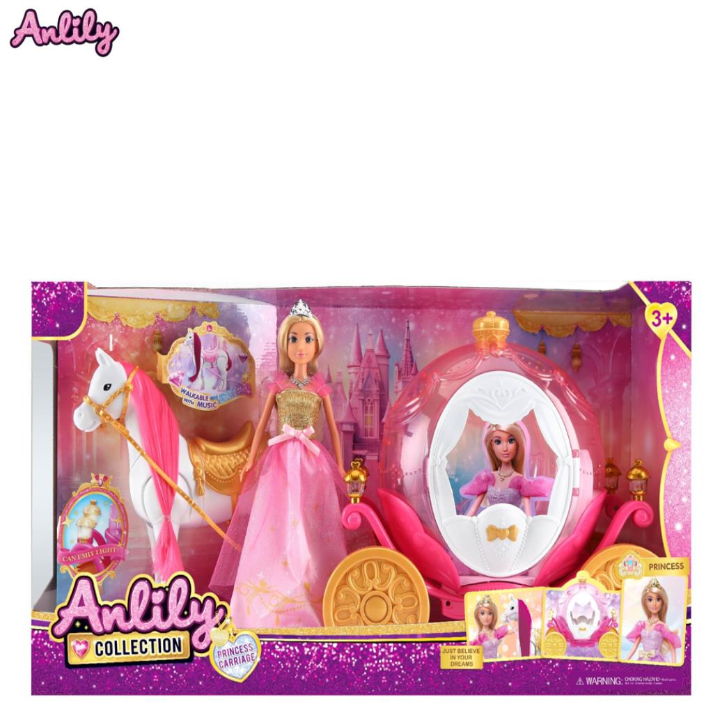 Anlily Princess Doll with Royal Carriage & Horse