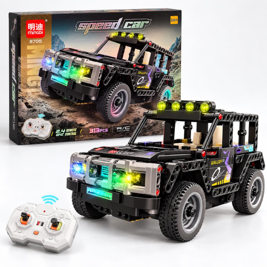 MINGDI Speed Car 2.4GHz Remote Control Off-Road SUV Building Blocks