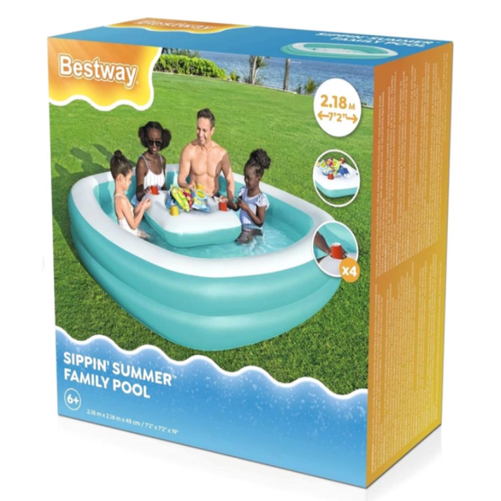 Bestway Sippin’ Summer Family Pool – 2.18m