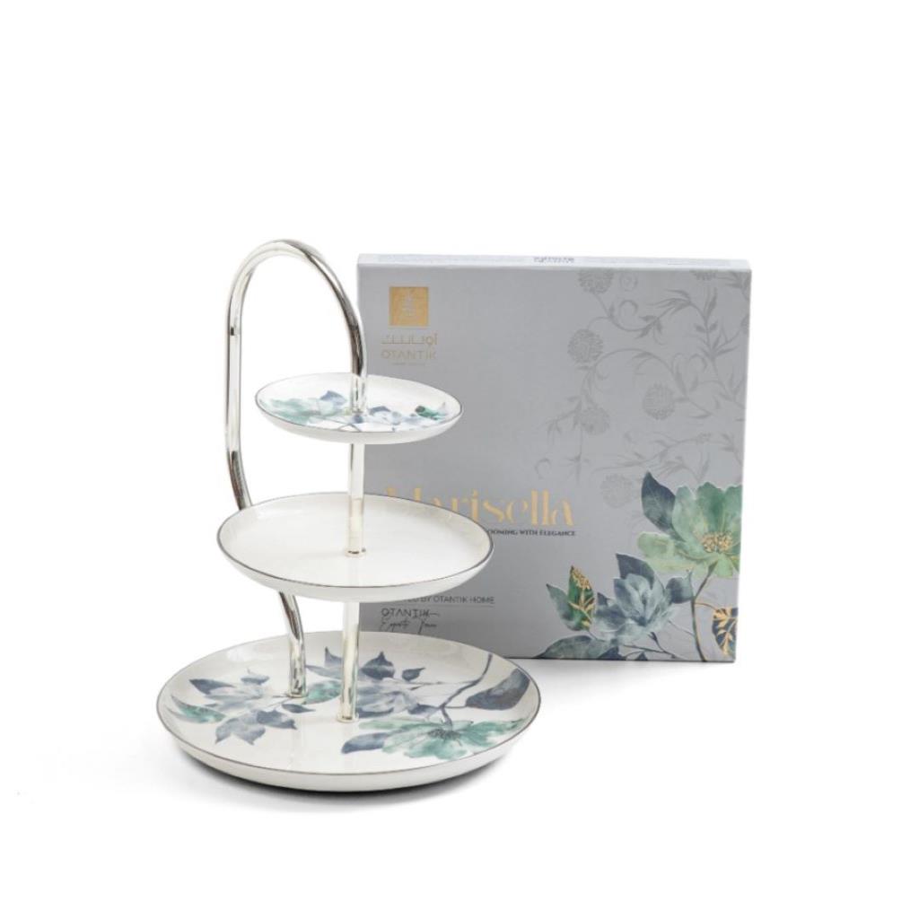 3 Layer Stand From Marisella - Blue + Silver