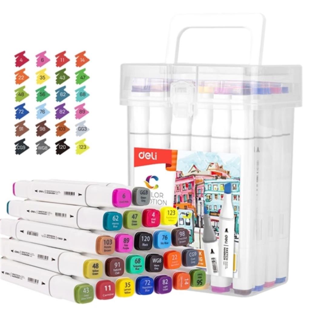 Deli Alcohol Markers – 24 Colors (Dual Tip)