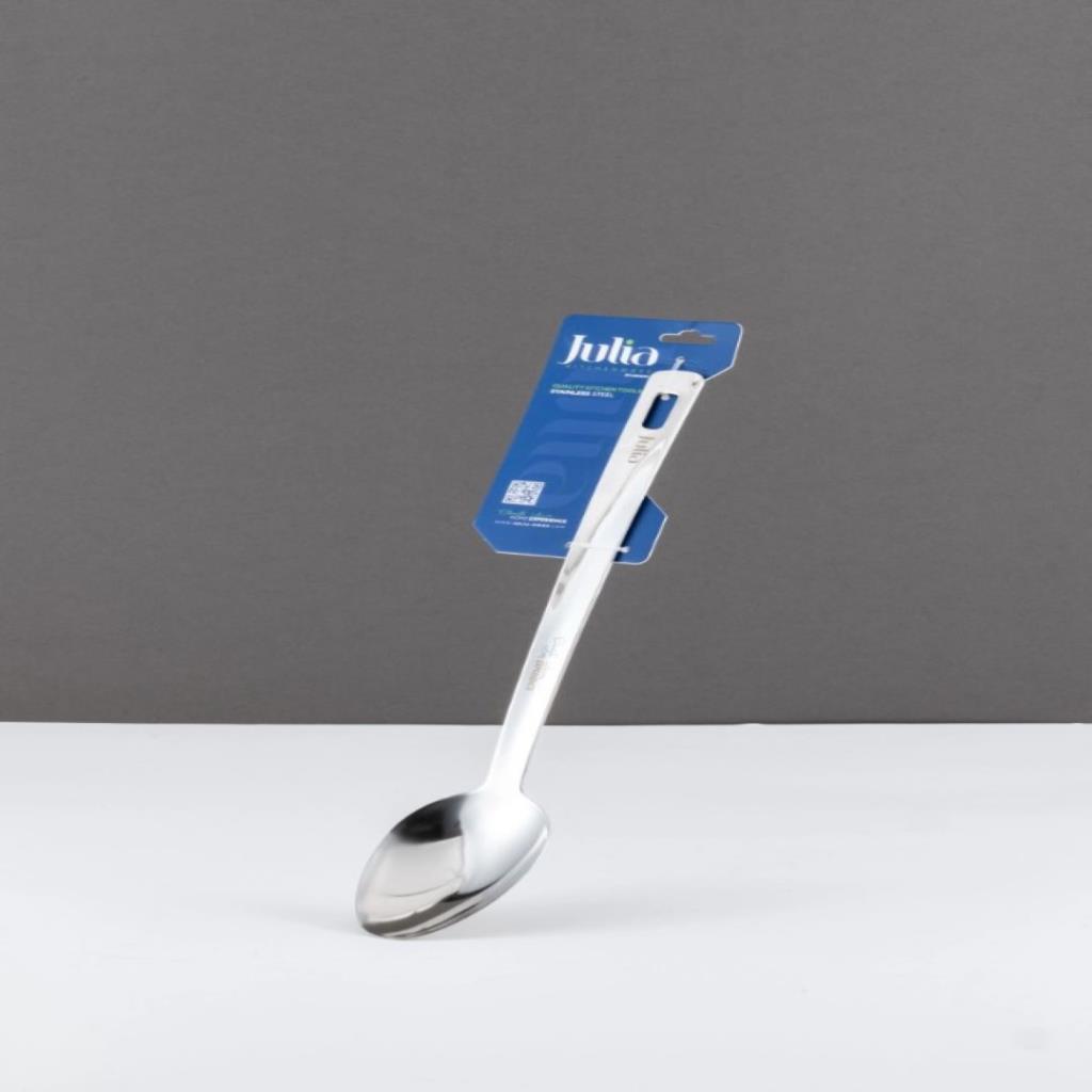 STAINLESS STEEL FOOD STIRRING SPOON LONG HANDLE-SILVER