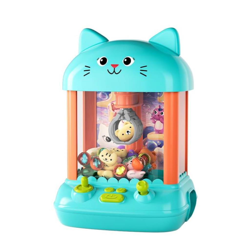 Mini Blue Claw Machine Toy – Cute Cat Design