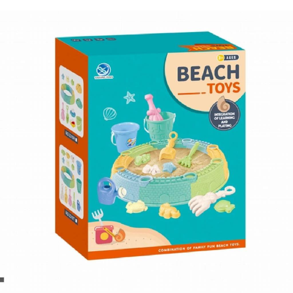 طقم ألعاب الرمل – مجموعة الشاطئ 21 قطعة لبناء القلعة