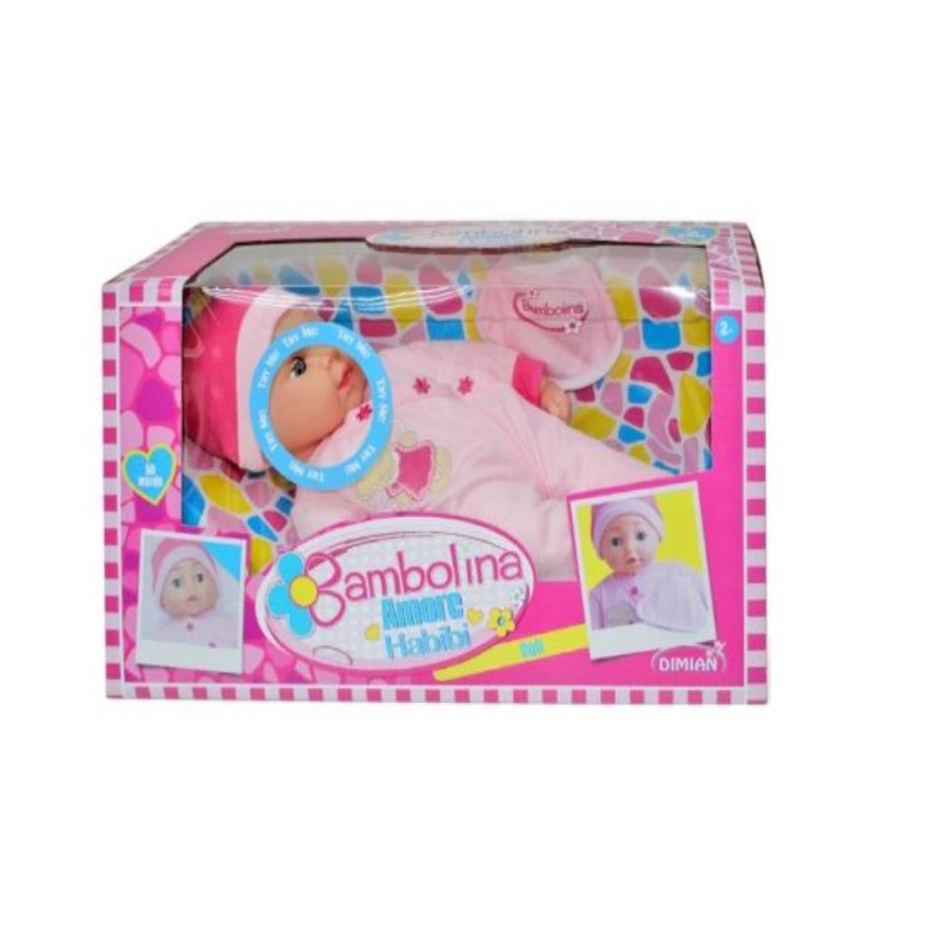 Bambolina 40CM Doll With Bib With Arabic 50 Words