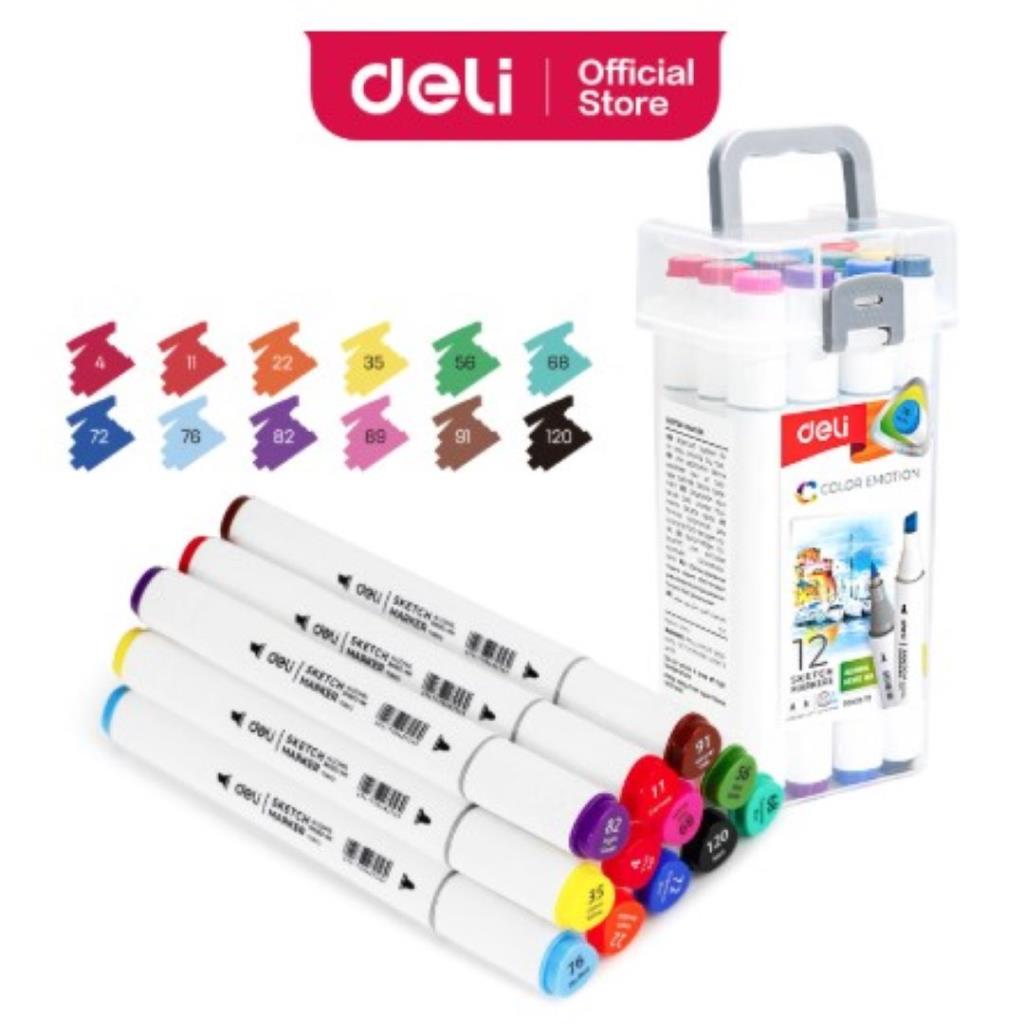 Deli Artist Dual Markers – 12 Colours