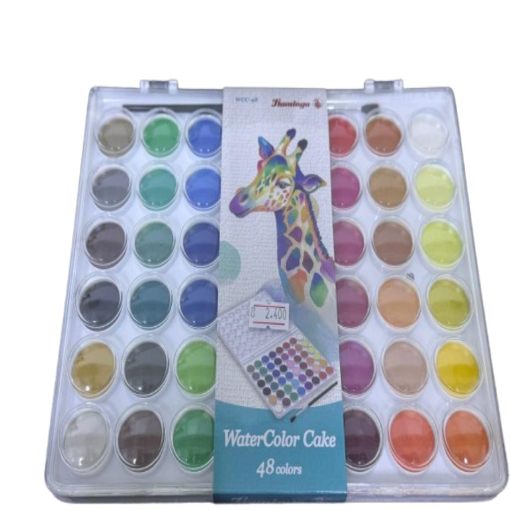 Flamingo Watercolor Cake – 48 Colors