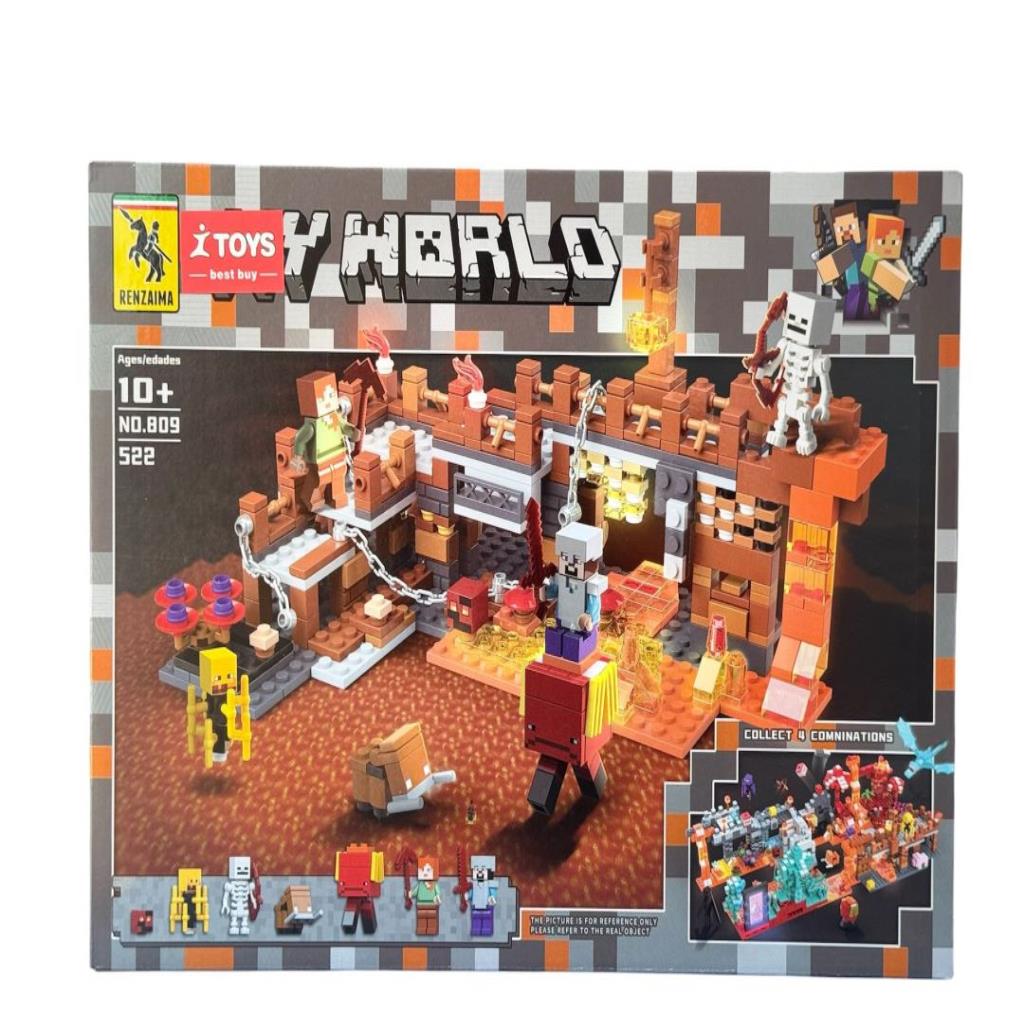 My World Nether Fortress Building Block Set – 522 Pieces