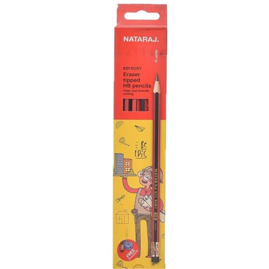 Nataraj 621 Ruby HB Pencils – Pack of 12