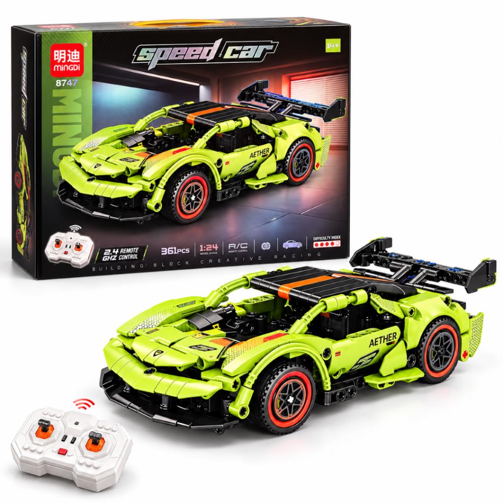 MINGDI Speed Car 2.4GHz Remote Control Building Blocks Racing Car – 361 Pieces