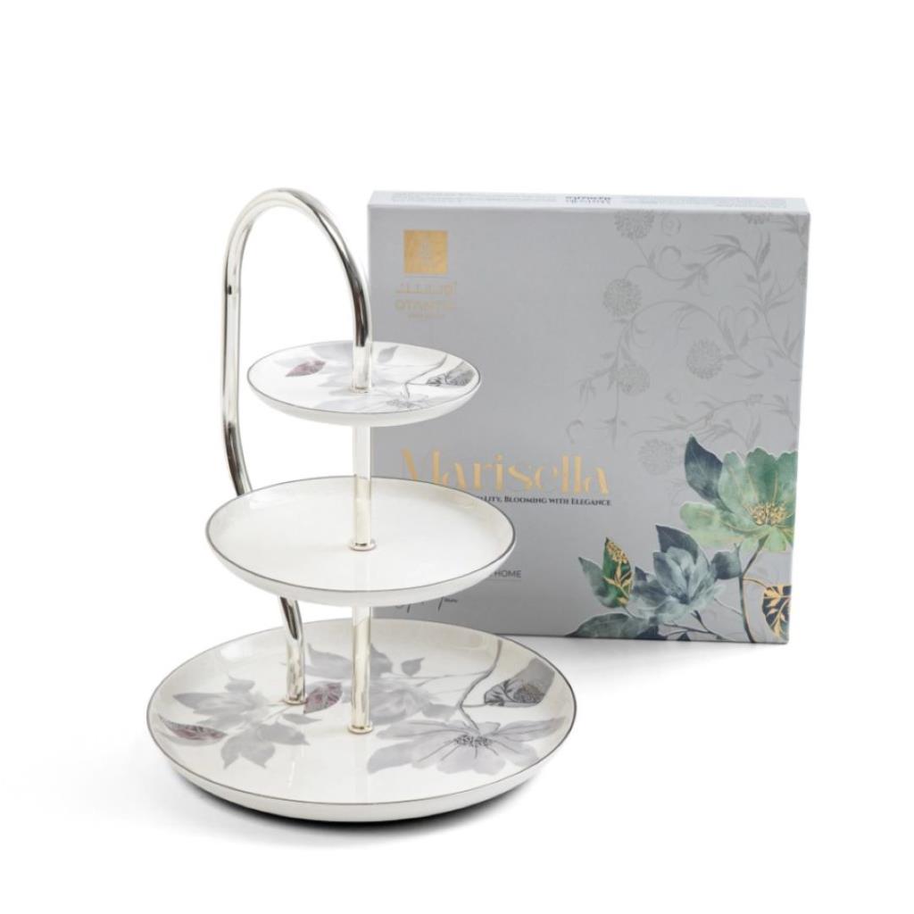 3 Layer Stand From Marisella - Grey + Silver