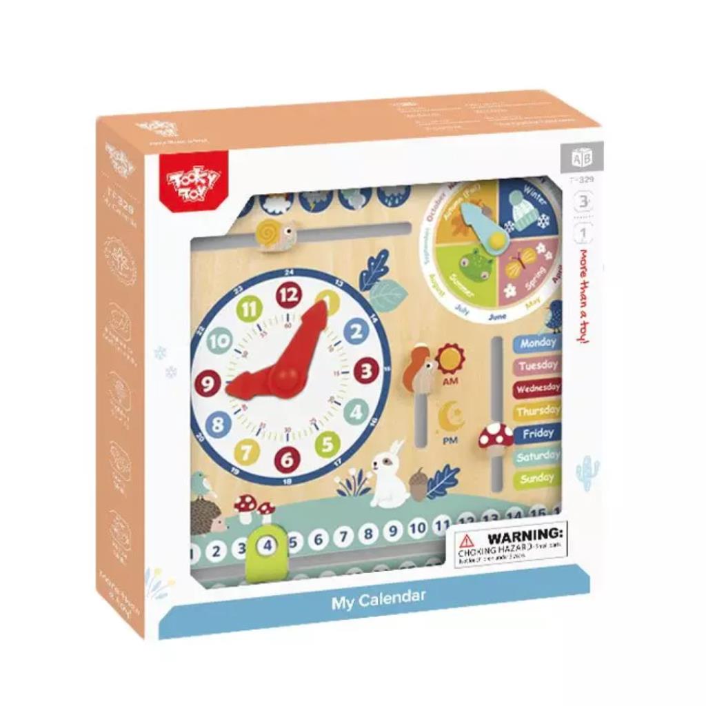 لوحة تقويم خشبية تعليمية للأطفال