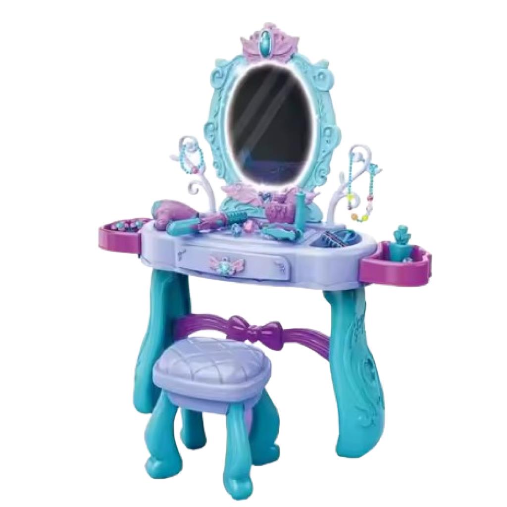 Deluxe Princess Vanity Table Playset with Stool & Accessories