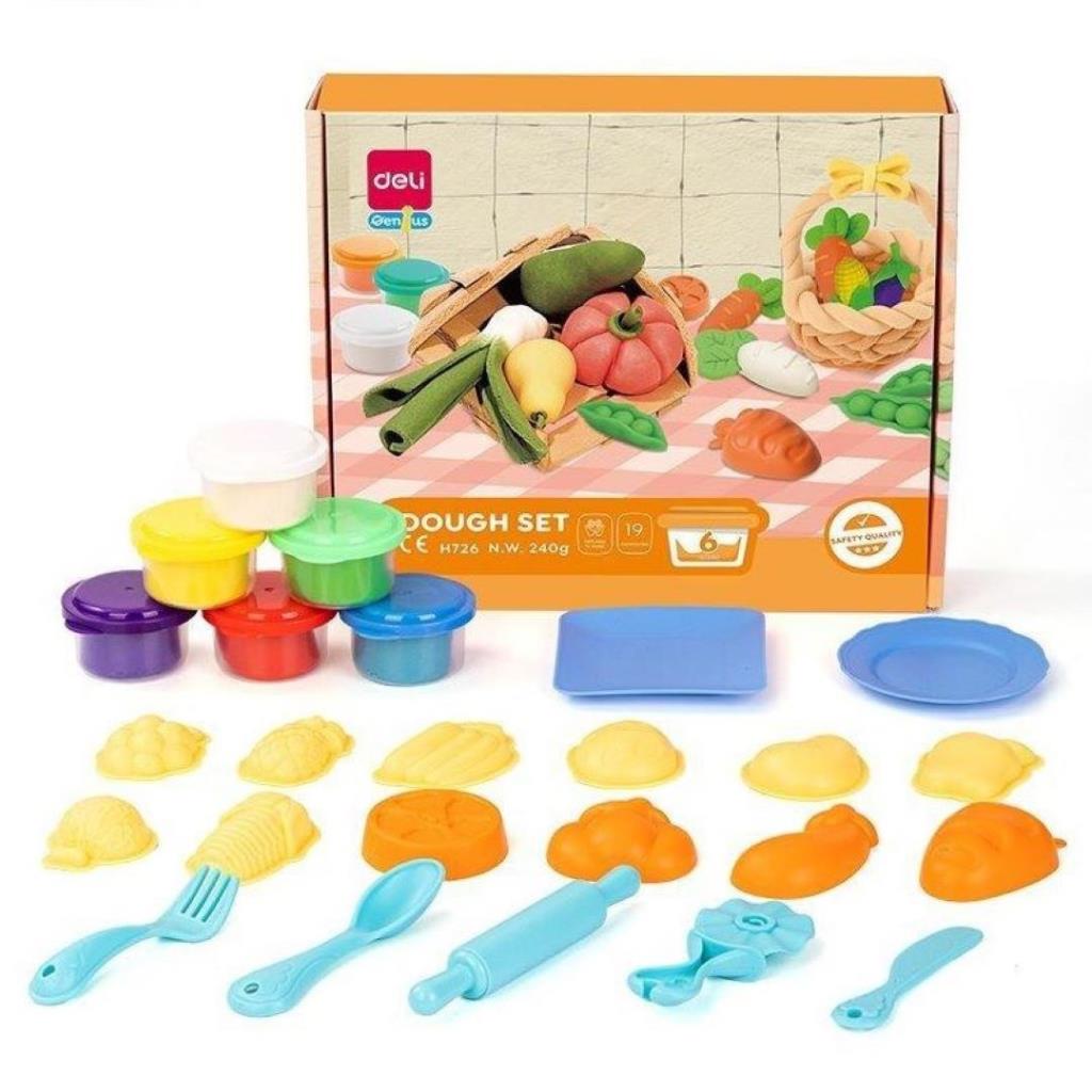 Kids Creative Dough Food Set – 19 Pieces