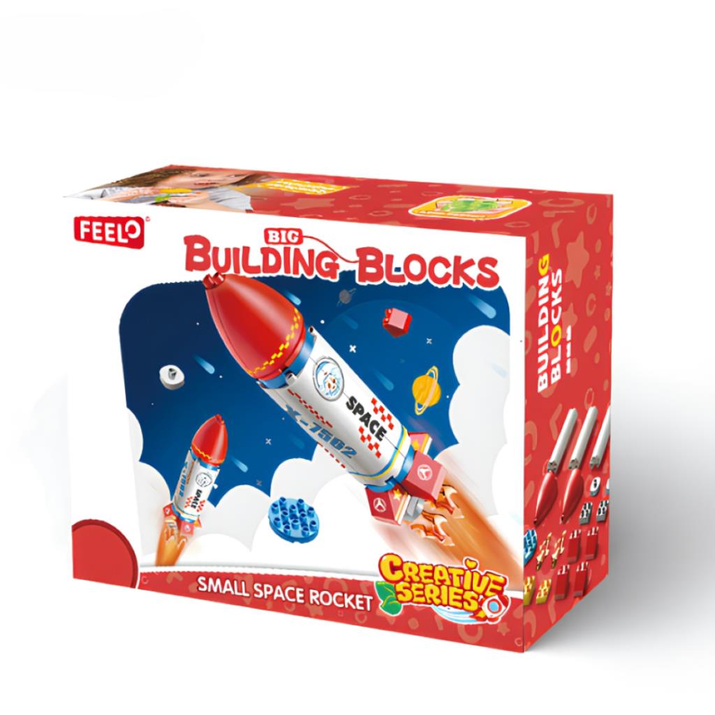 Feelo Big Building Blocks Small Space Rocket Set