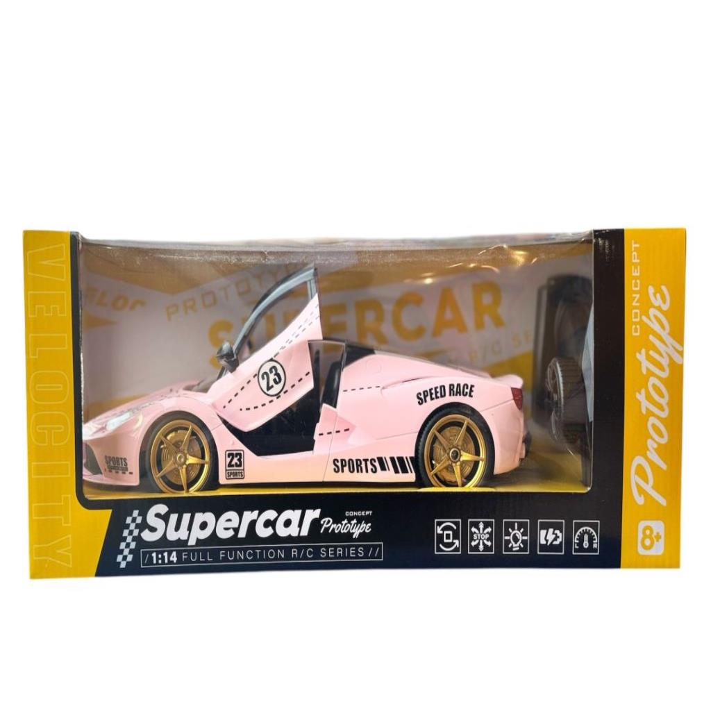 1:14 Full Function RC Supercar – Pink Prototype Series