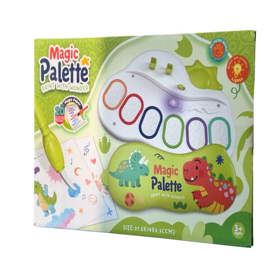 Magic Palette Dinosaur Painting & Drawing Set with Light-Up Palette