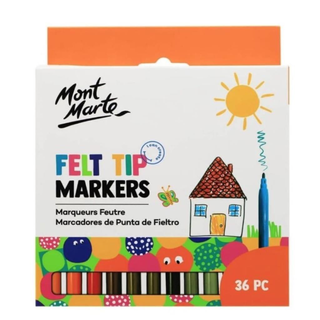 Mont Marte Kids - Felt Tip Markers 36pc