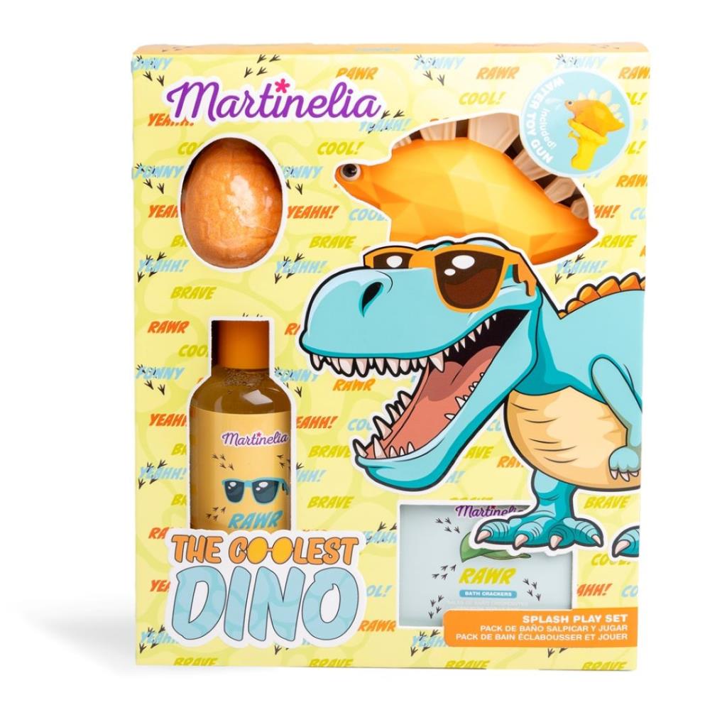 Martinelia Dino Splash Play Bath Set – Kids Bath Fun Kit with Accessories