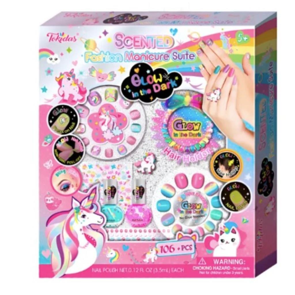 Scented Fashion Manicure Suite – 106 PCS (Glow in the Dark)