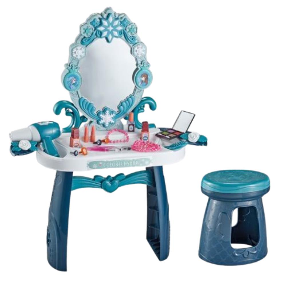 Frozen-Themed Deluxe Dressing Table with Stool
