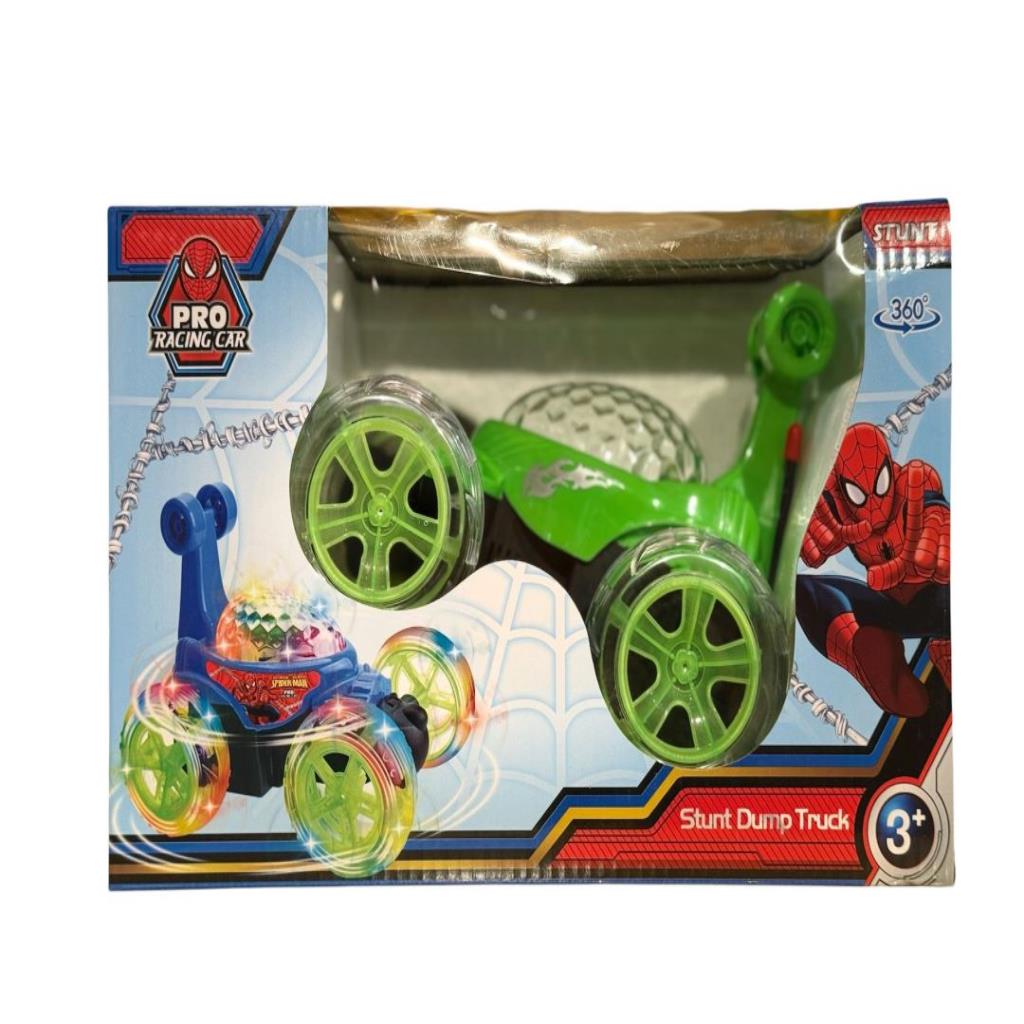 360° Stunt Dump Truck Toy with LED Lights – Pro Racing Car for Kids