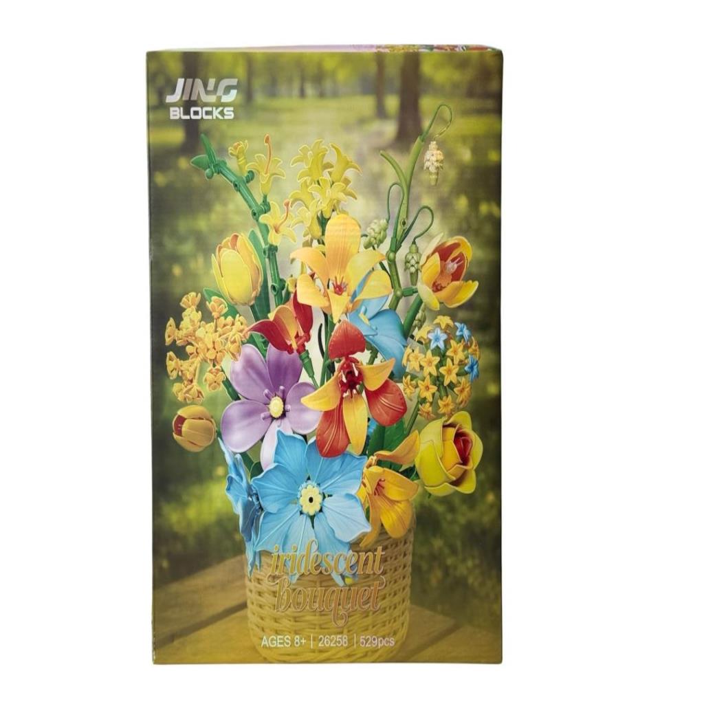 JING Blocks Iridescent Bouquet Flower Building Set