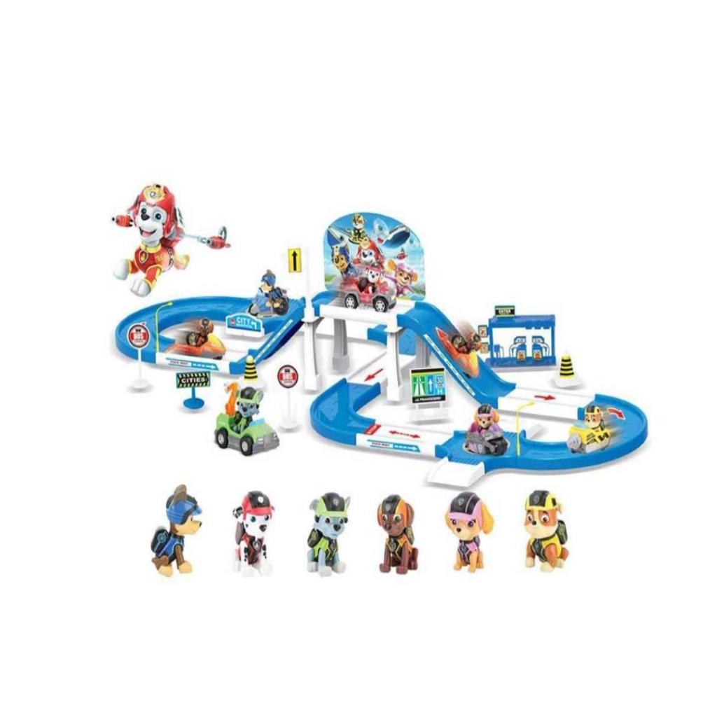 Parking Lot Adventure Track Playset with Vehicles & Characters