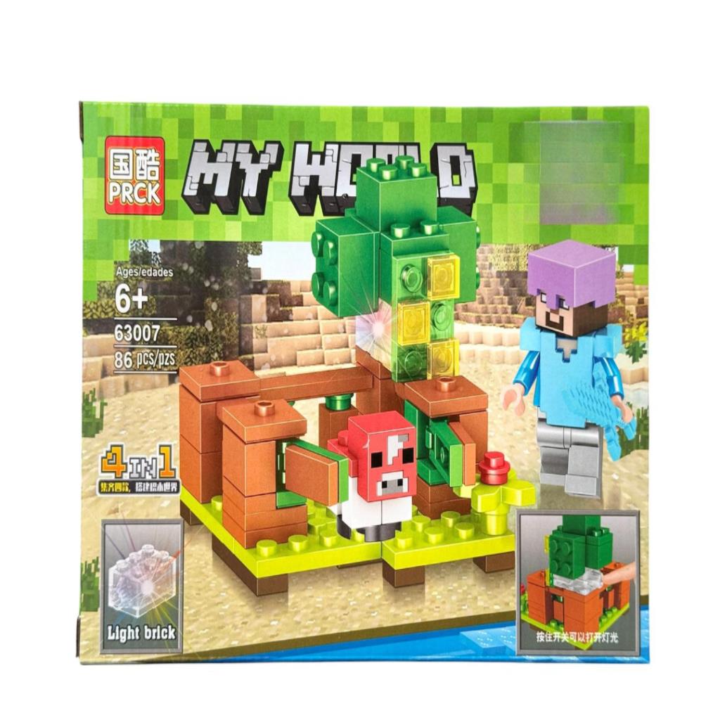 My World 4-in-1 Light Brick Building Set – Farm Tree Scene