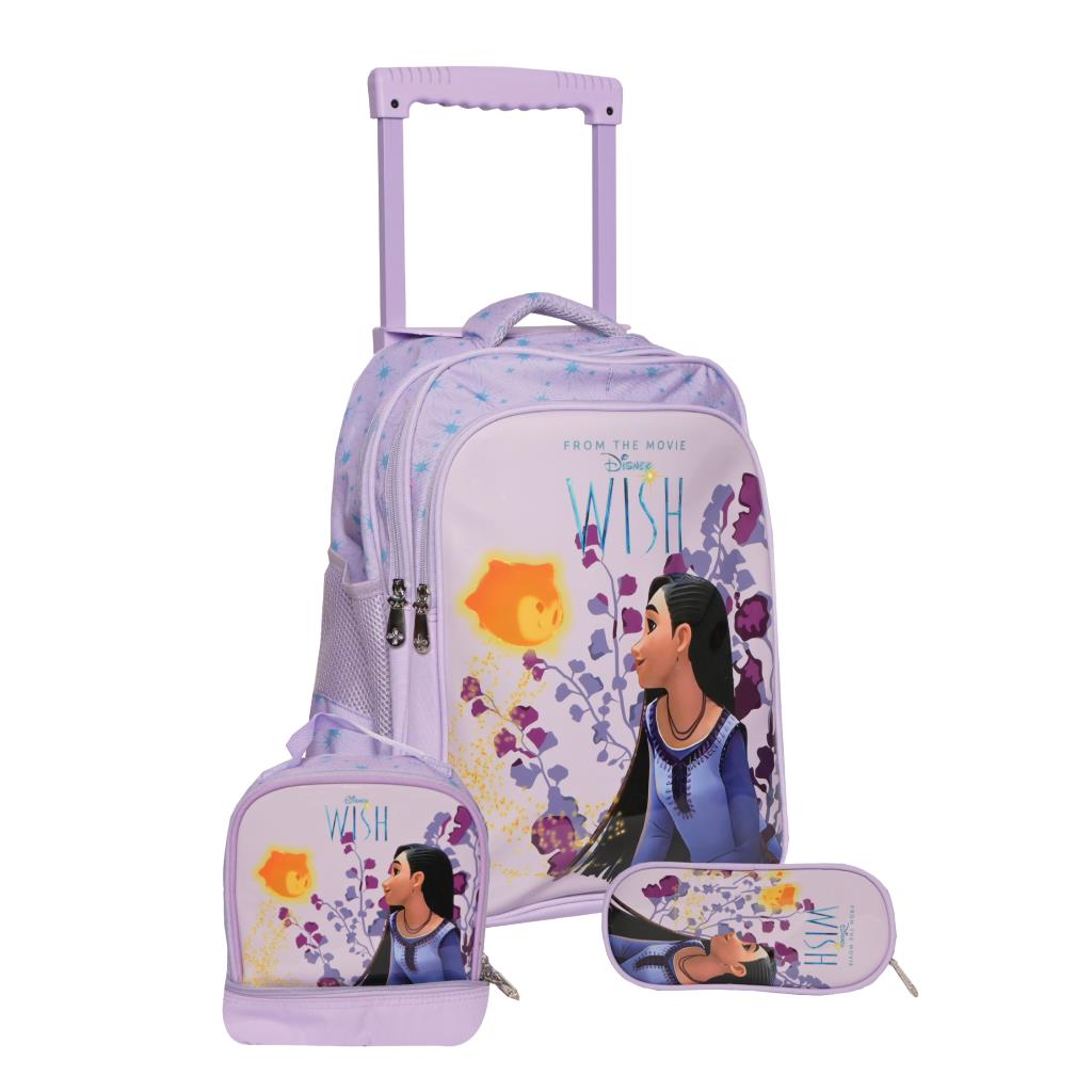 Disney Wish Trolley School Bag Set - 18 Inch