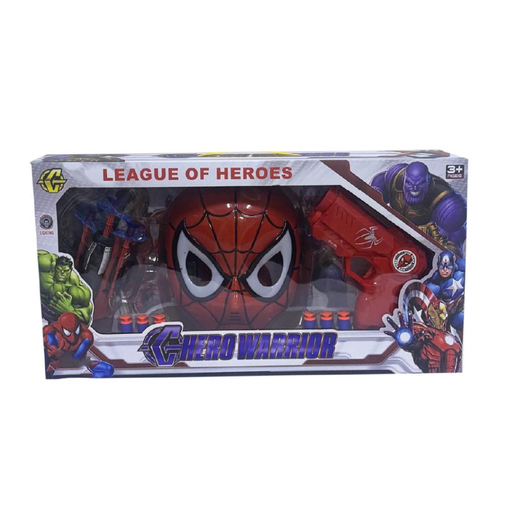 طقم أبطال خارقين مع قناع وشخصيات أكشن