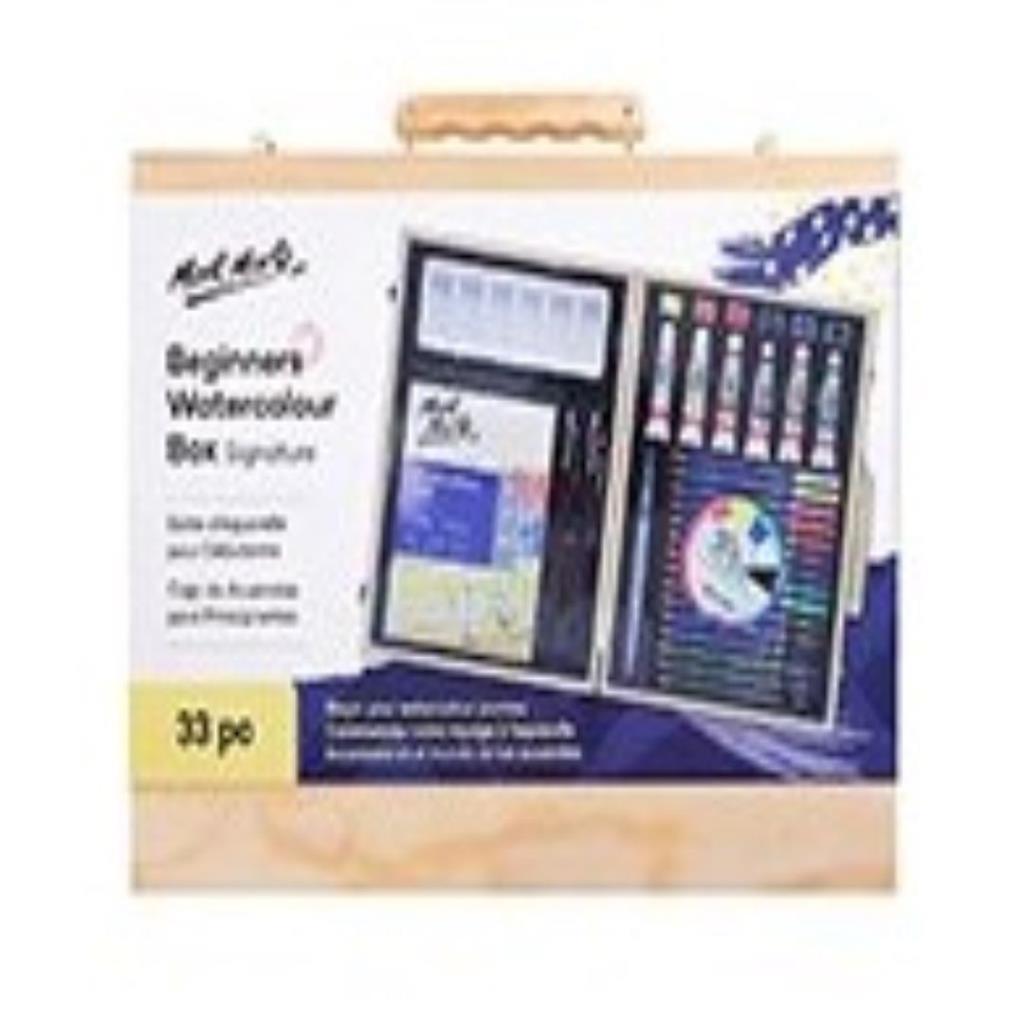 MM Beginners Watercolour Box 33pc