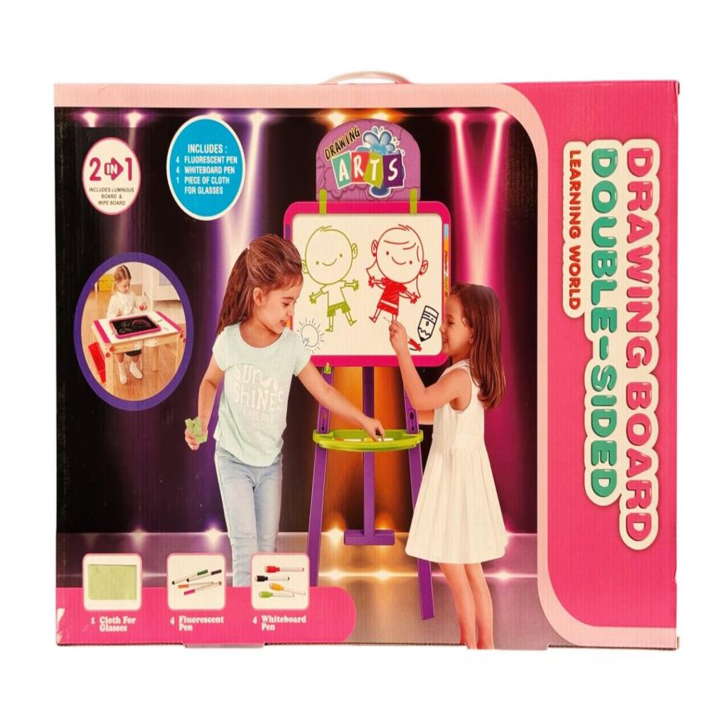 2-in-1 Double-Sided Kids Drawing Board