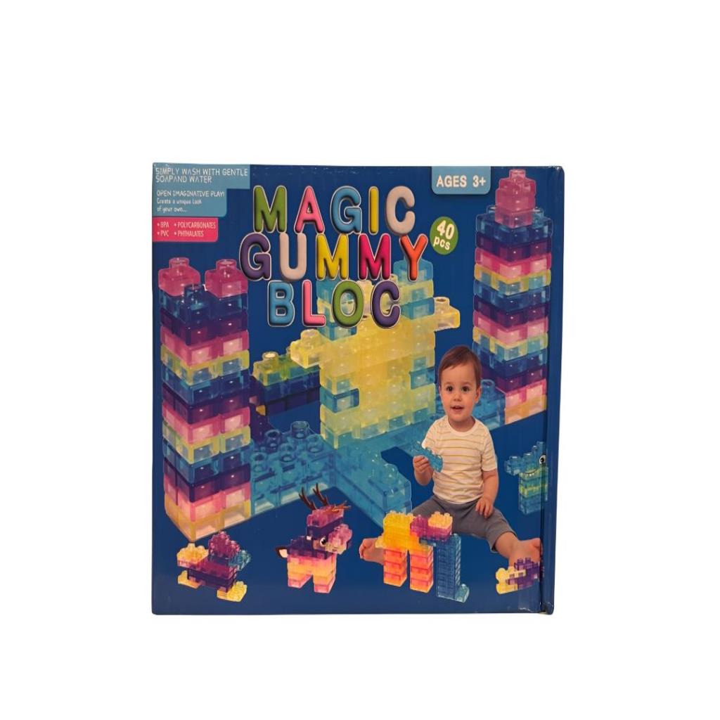 Magic Gummy Block Building Set – 40 Pieces