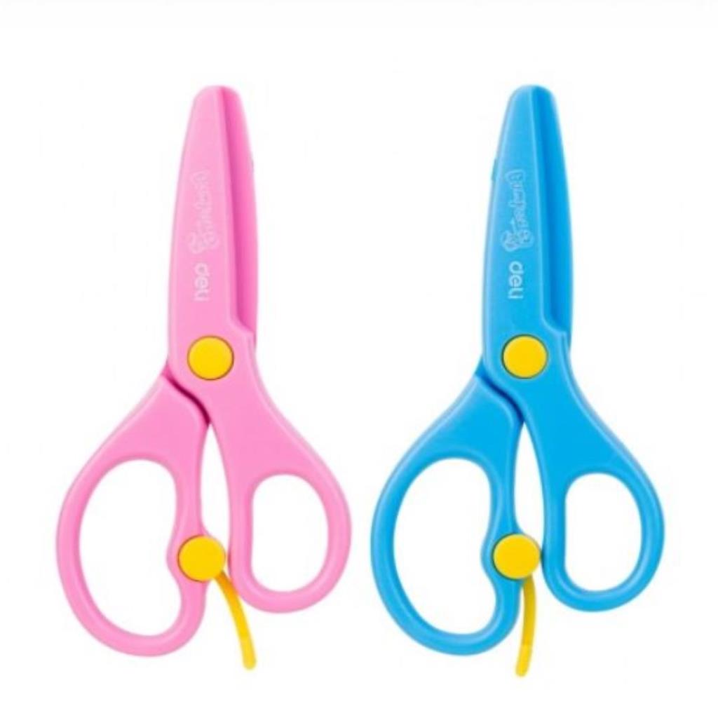 Deli Safe Plastic Scissors 130mm