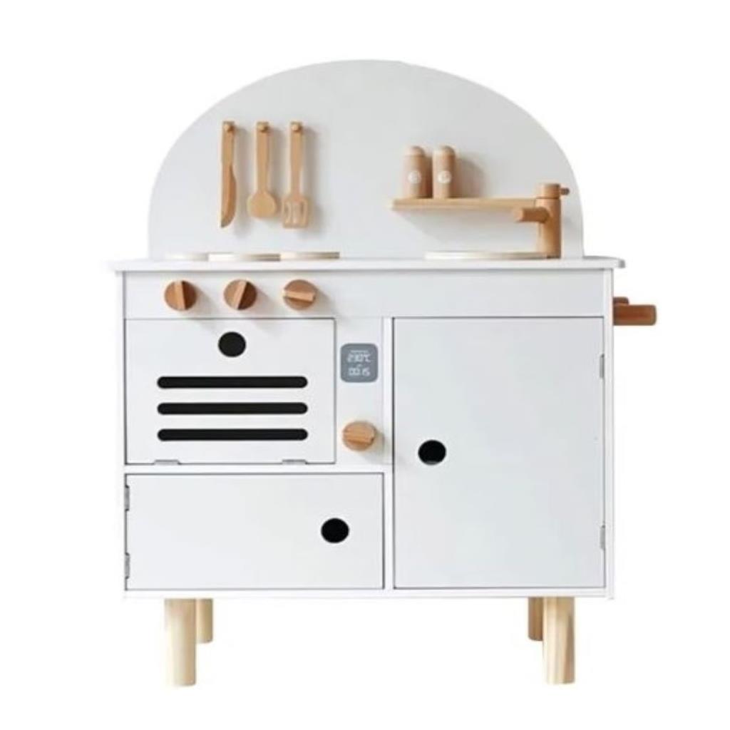 Wooden Kids Play Kitchen – White Classic