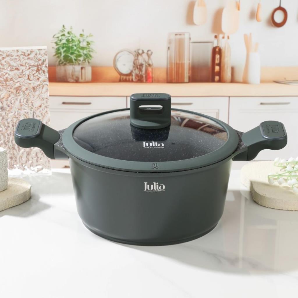 ELITE-PRO CASSEROLE WITH LID 24CM-GREEN